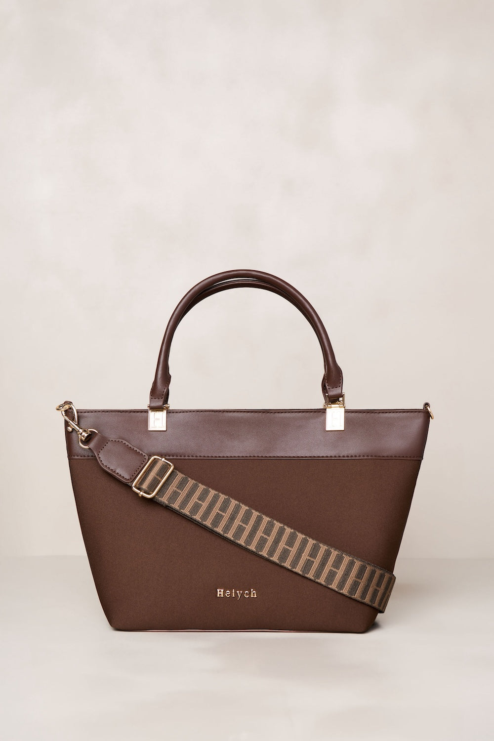 Chocolate crossbody bag strap with adjustable height
