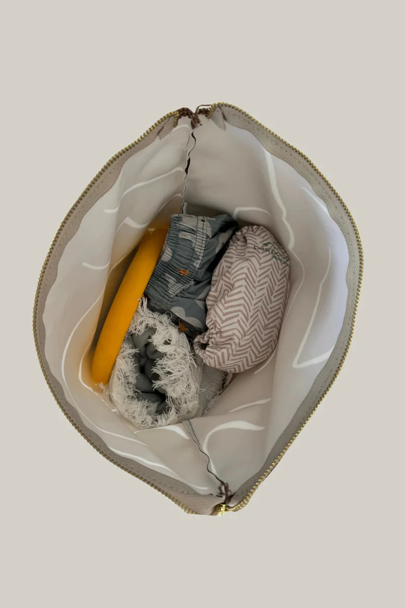Taupe Heiych wet bag for swimwear and damp items