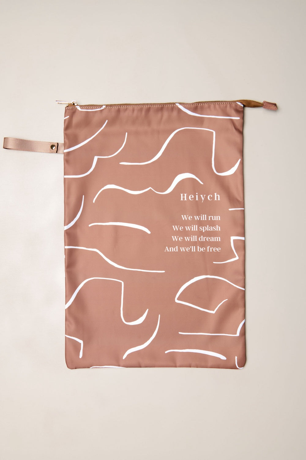 Tan Cognac Heiych wet bag for swimwear and damp items