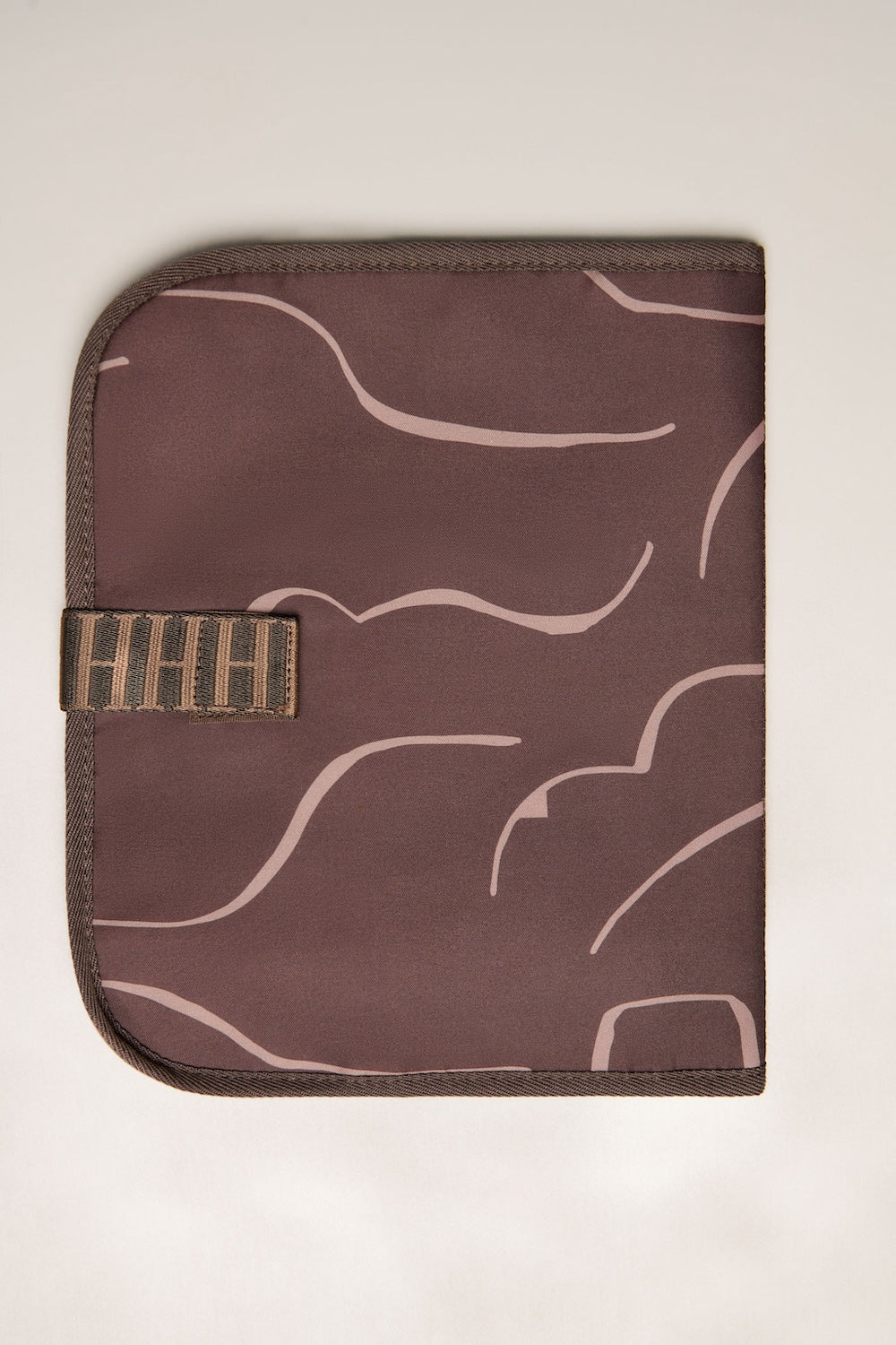 Chocolate Heiych change mat and laptop sleeve