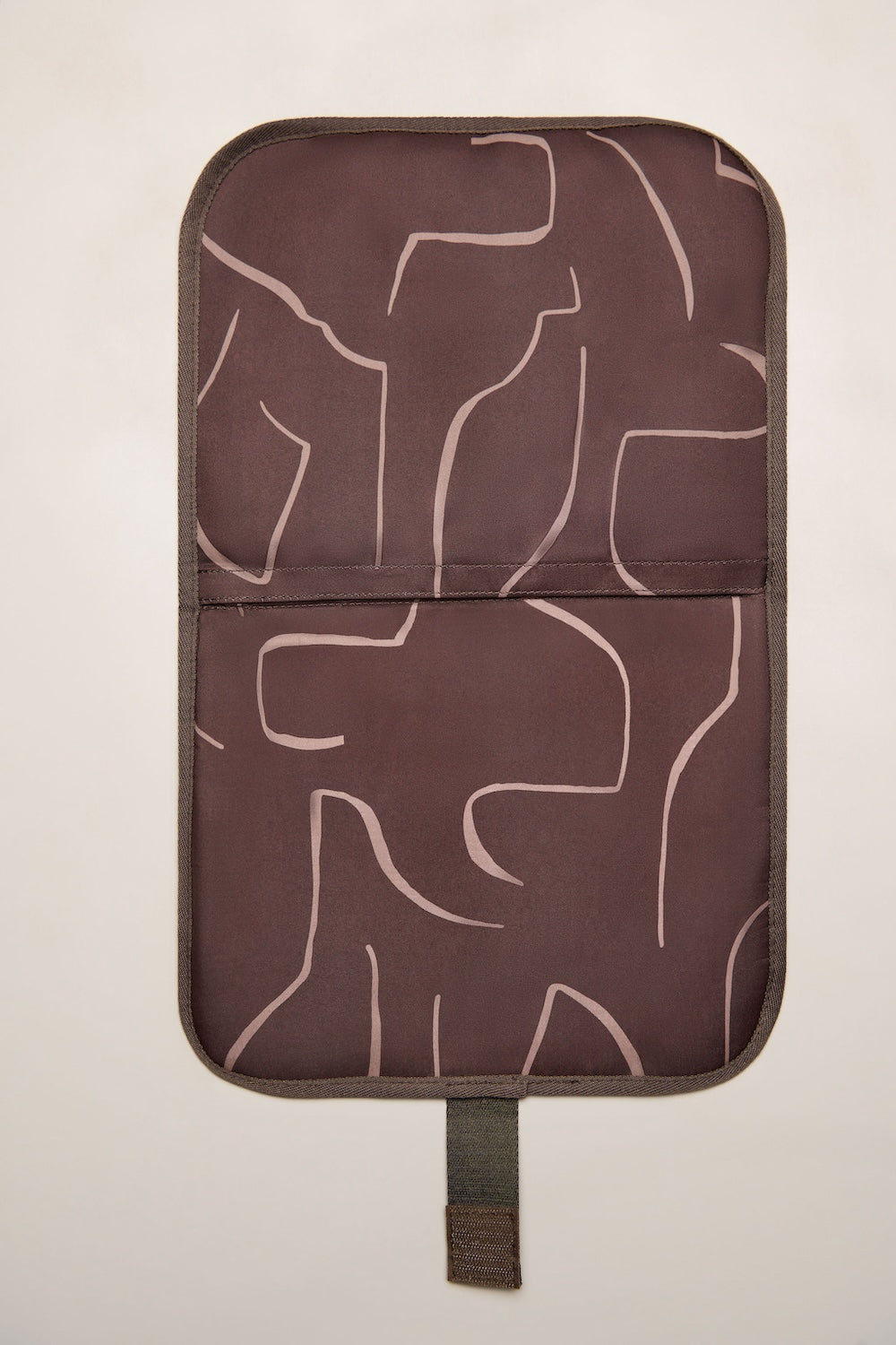 Chocolate Heiych change mat and laptop sleeve